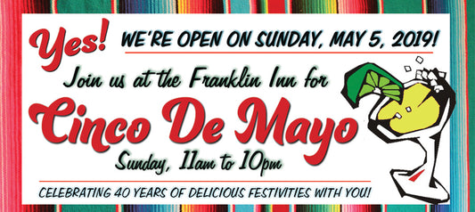 Yes, we are open on Sunday, May 5